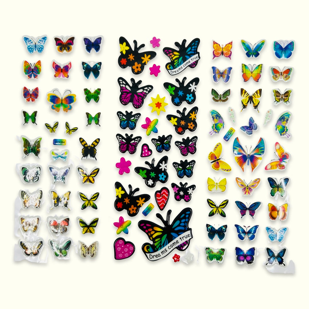Bubble Stickers - Butterflys