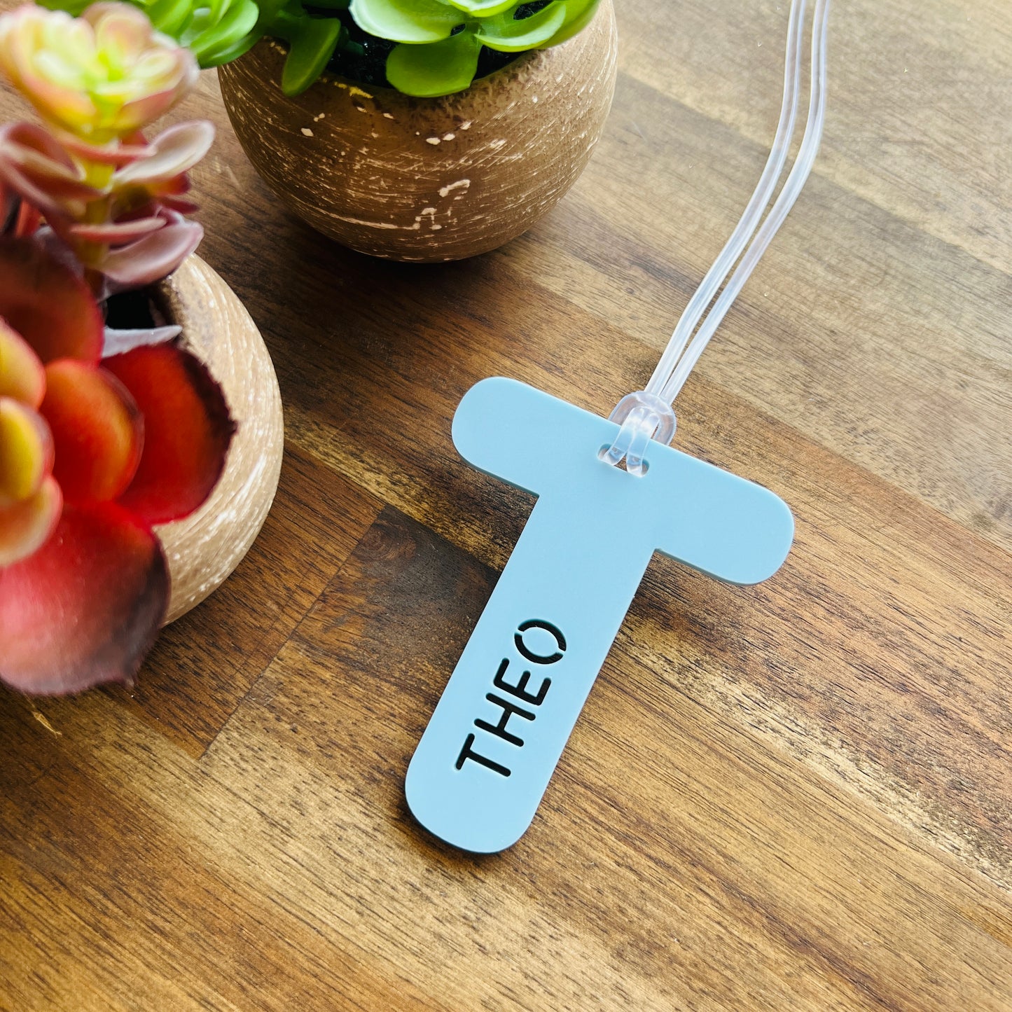 Initial Acrylic Bag Tag