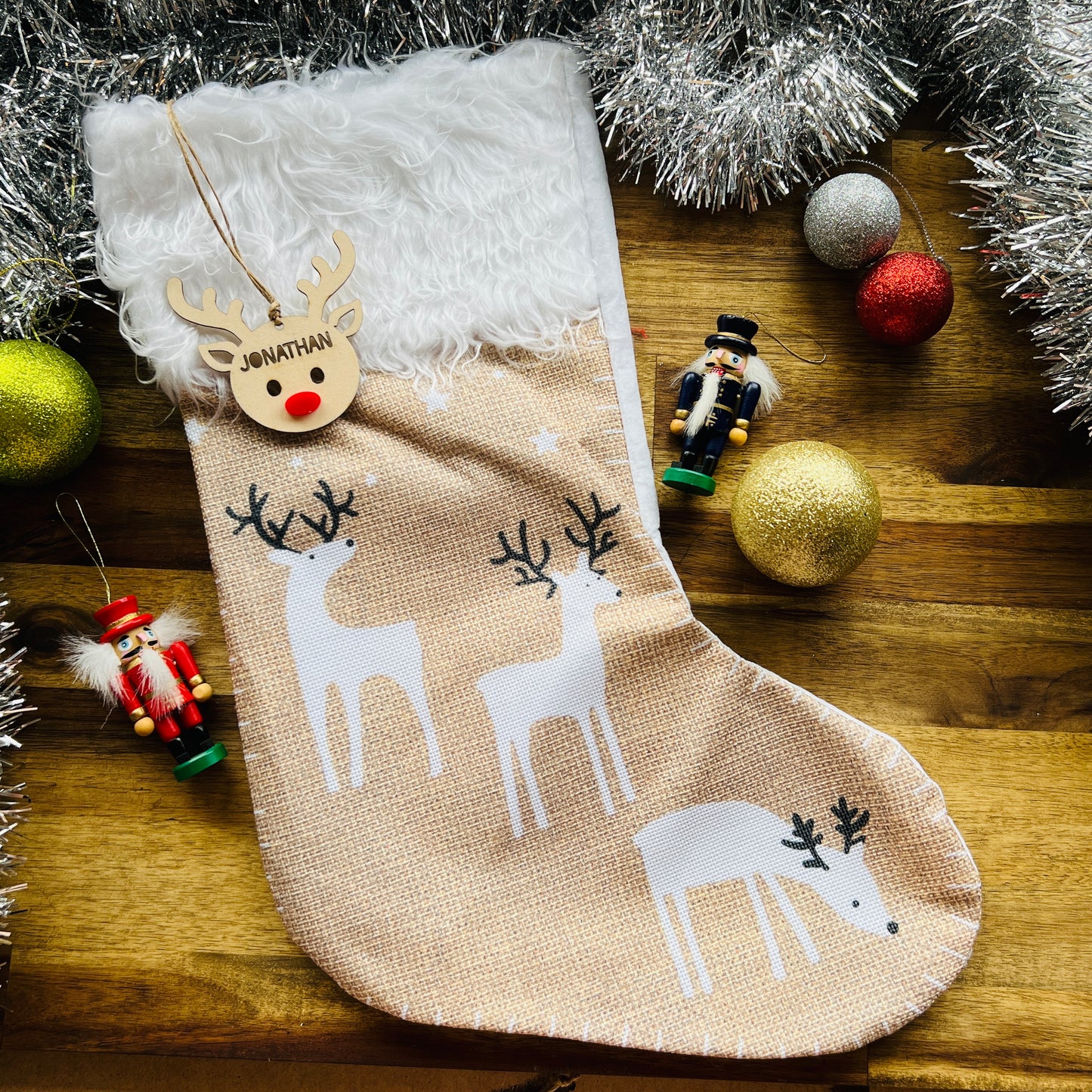 Reindeer Christmas Stocking