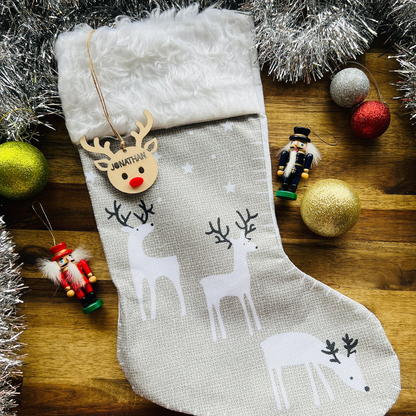 Reindeer Christmas Stocking