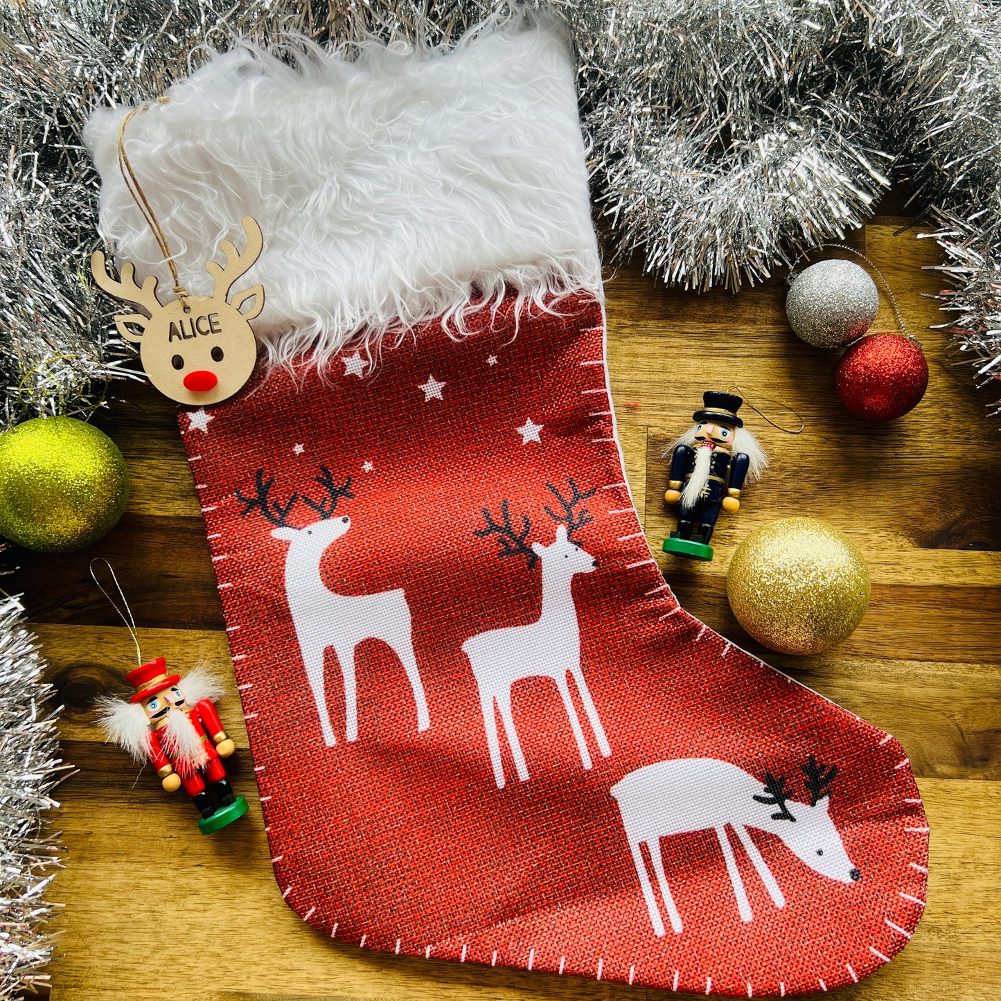 Reindeer Christmas Stocking