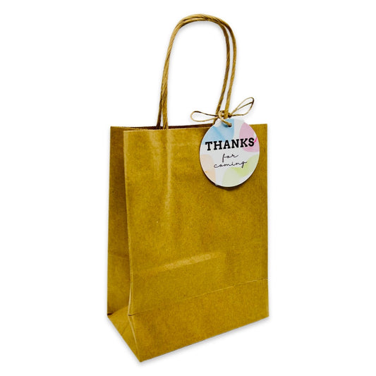 Recycled brown paper bag with twist handles